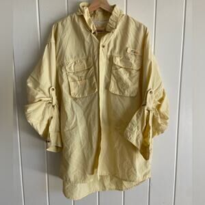 World Wide Sportsman Yellow Men’s Performance Finishing Long Sleeve Vented Shirt